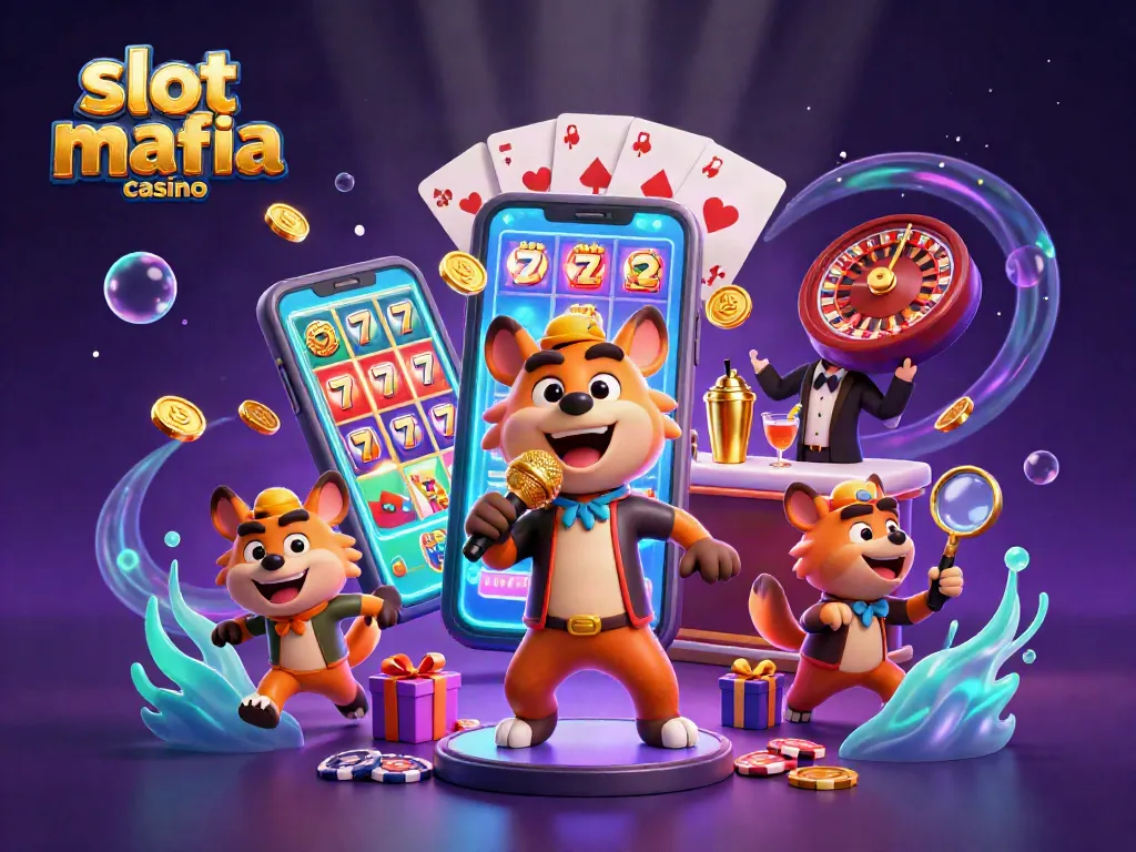 Engage with slot mafia casino featuring vibrant characters in a dynamic casino setting.