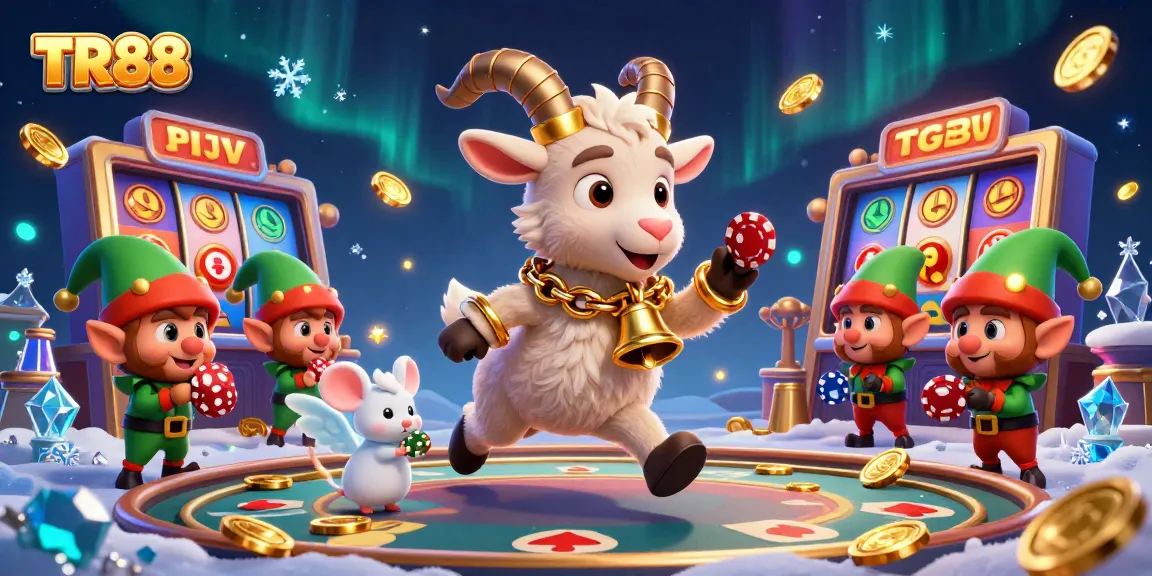 Experience the thrilling action of TR88 as festive characters animate a vibrant online casino scene.