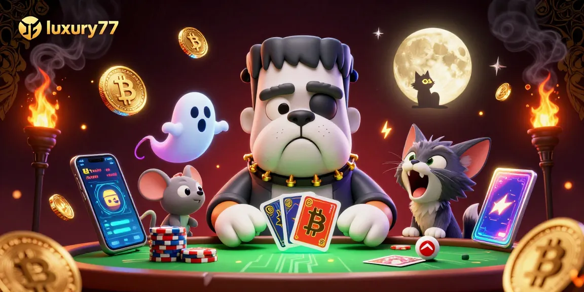 Action-packed scene of luxury777 characters in a vibrant casino atmosphere, showcasing thrilling gaming elements.
