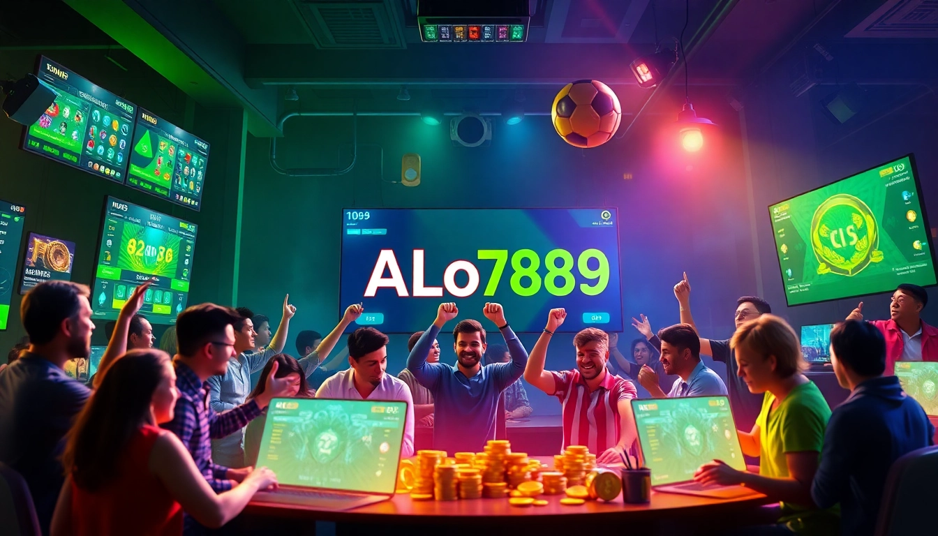 Online betting excitement at ALo789 with interactive gaming platforms and vibrant atmosphere