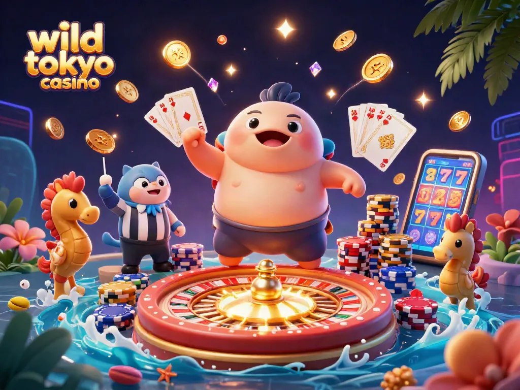 Engage with wild tokyo casino's electrifying atmosphere featuring thrilling games, lively characters, and vibrant visuals.