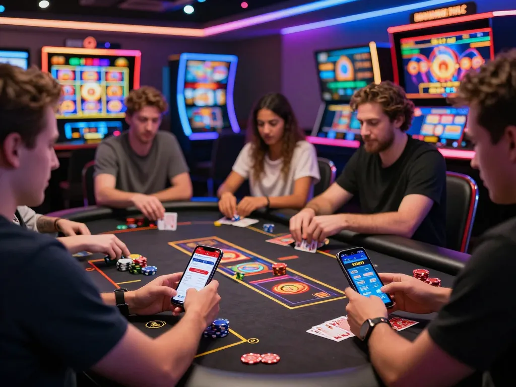 Engaging online gambling scene with players enjoying 789P games in a vibrant digital casino environment.