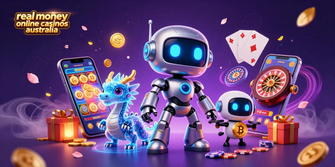 Engage with real money online casinos Australia through vibrant games and dynamic characters in a stunning 3D scene.
