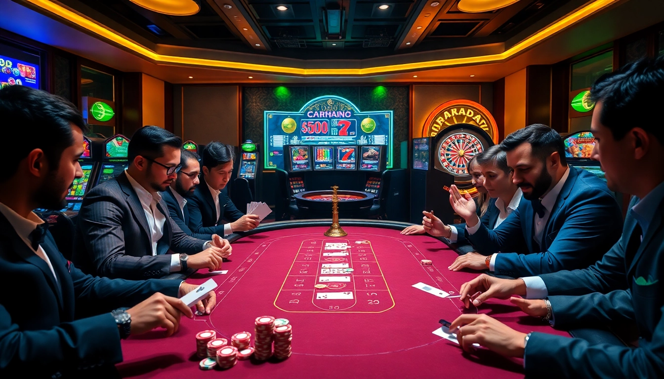 Engage in thrilling gameplay at 6623 galaxy's vibrant casino table featuring poker chips and cards.