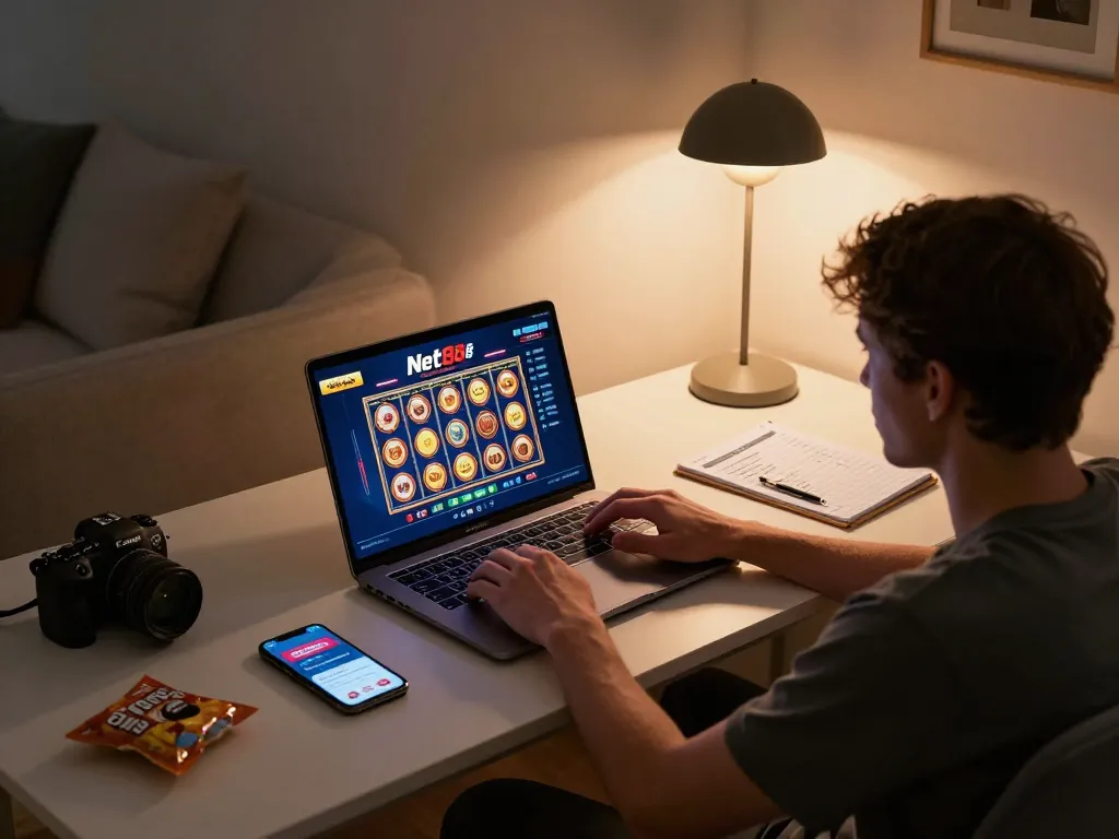 Engaging in online gaming at home while using the link vào Net88 for an enhanced casino experience