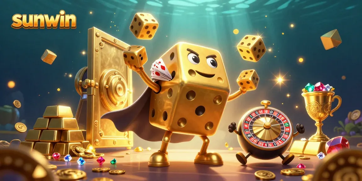 Experience the thrill at sunwin with lively casino characters, golden treasures, and jackpot excitement.