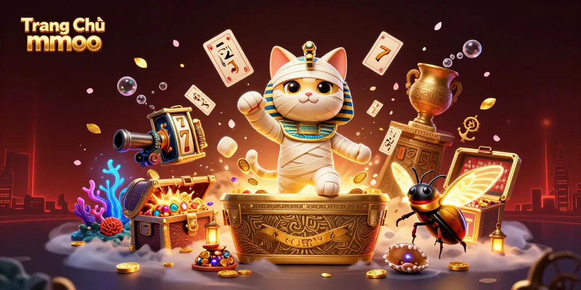 Experience thrilling fun at Trang Chủ mmoo with an Egyptian mummy cat and jackpot riches!