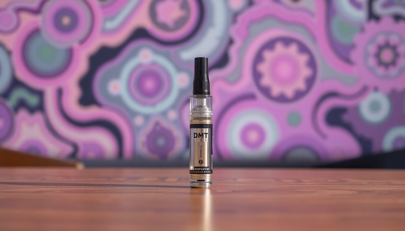Buy DMT online with a focus on quality DMT vape cartridge on a wooden table.