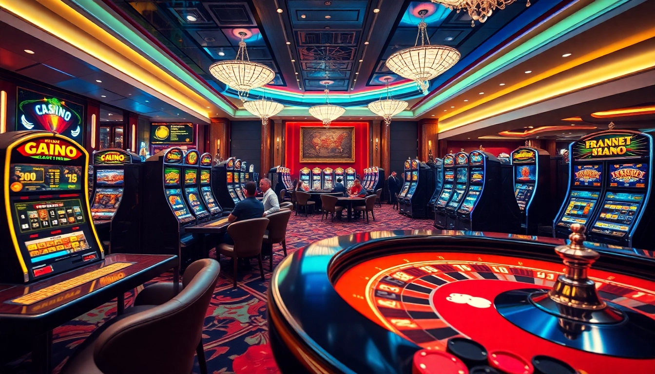 Casino 8kbet offers an immersive experience with luxurious gaming tables and vibrant slot machines.