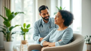 Addressing stress and anxiety in a calm therapy session with an experienced therapist.