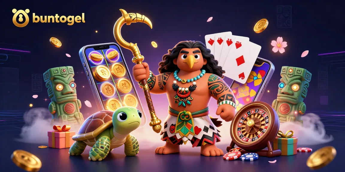 Play the exciting slot games with bunogel featuring vibrant 3D characters and energetic casino elements.