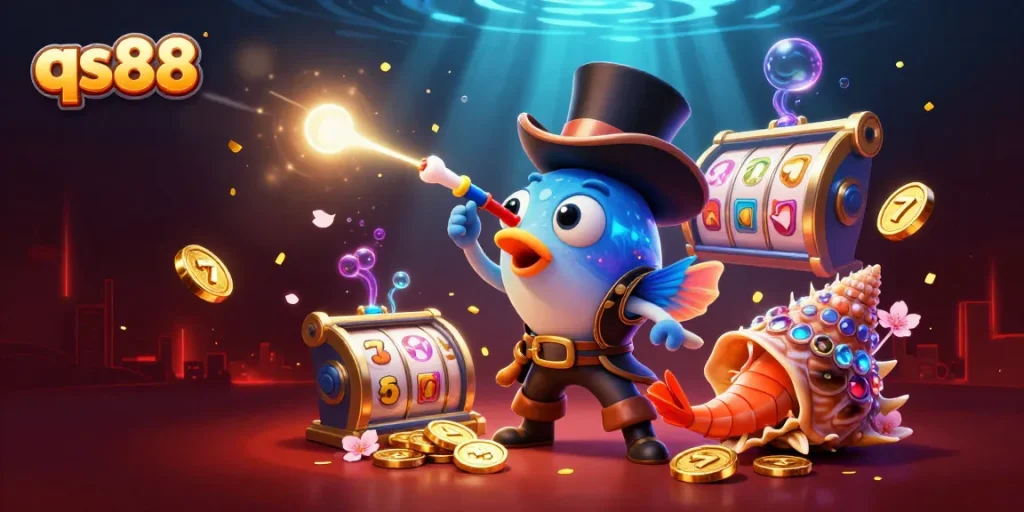 Experience thrilling wins at qs88 with 3D casino characters harnessing luck and treasure.
