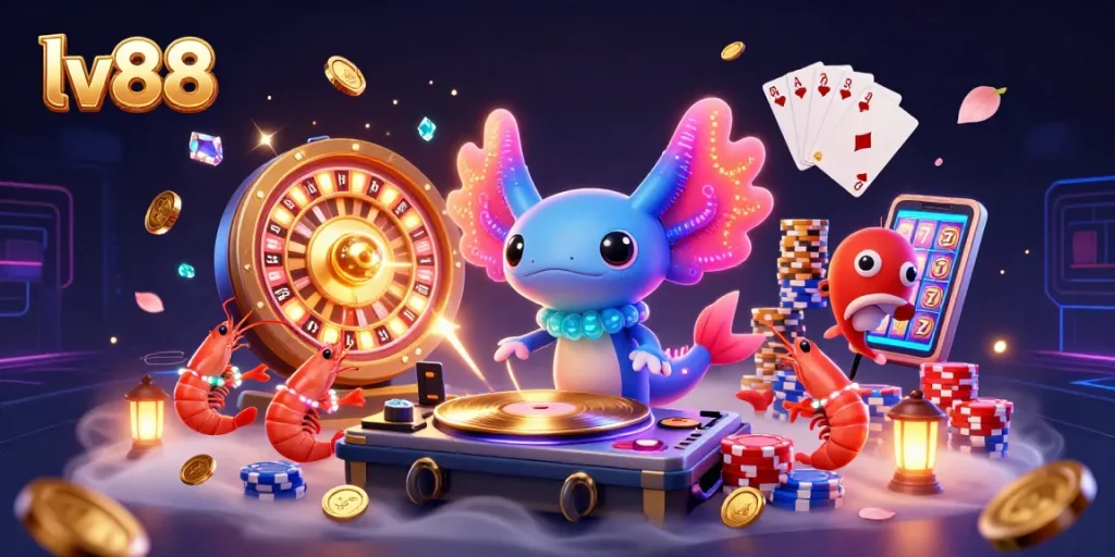 lv88 offers exhilarating live-action gaming and vibrant underwater party vibes featuring a colorful cast.